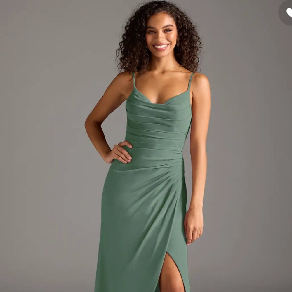 Azazie Deandra Mermaid Pleated Chiffon Dress